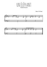 Téléchargez l'arrangement pour piano de la partition de Un éléphant en PDF, niveau facile